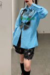 Walter Van BeirendonCK Star Shirt AW22-23 6006 Blue
